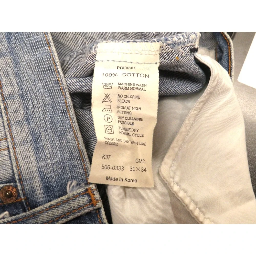 Levi's 506 Vintage Made in Korea‎ 100% Cotton 78 X 86 Jeans Men's 30 X 30